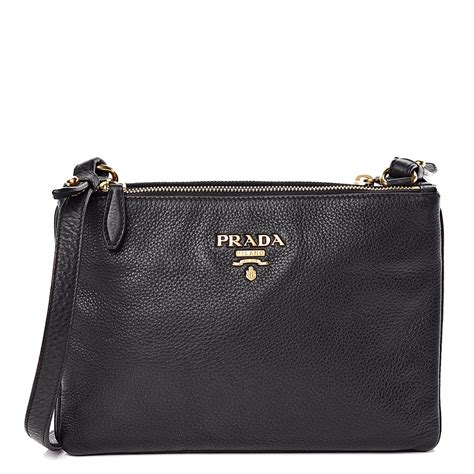 prada vitello phenix bag|PRADA Vitello Phenix Double Zip Crossbody Bag Black.